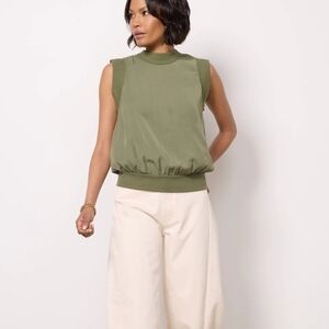 Stateside Olive Green Sleeveless Top Dove Muscle Size Small